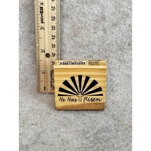 Craft Smart - Rubber Stamp - "He Has Risen" - Medium‎ Size -